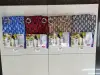 Black silk screen printed blackout curtains undefined